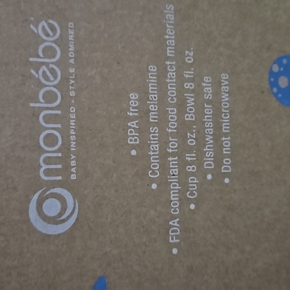 Monbebe Dishwasher Safe 5 Piece Child Bamboo Mealtime Set - Picture 4 of 6